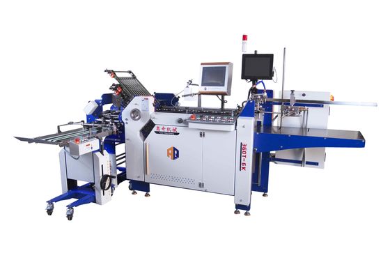 Industri Electronic Paper Folder Dengan Flat Pile Feeder Untuk Brochure Booklet Mesin Lipat Kertas