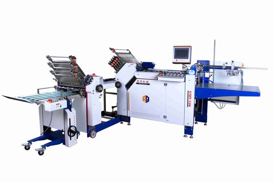 Lebar 570mm Mesin Lipat Kertas Format Besar Dengan Flat Pile Feeder Untuk Buku Lipat