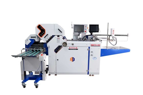 Lebar 480mm Large Format Leaflet Mesin Lipat dengan Mesin Cross Folder